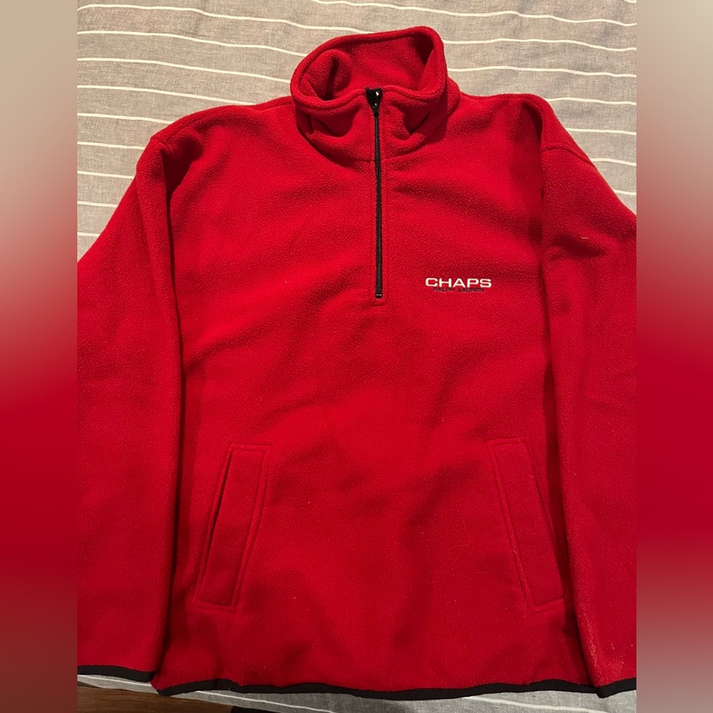 Chaps Ralph Lauren Zipper Crew neck size L